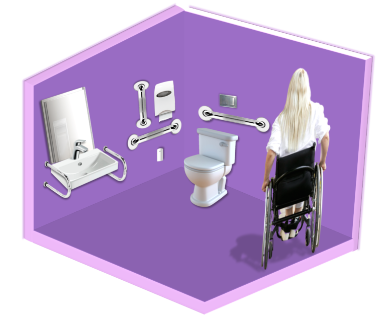 acessibilizar sanitário pcd isometrico