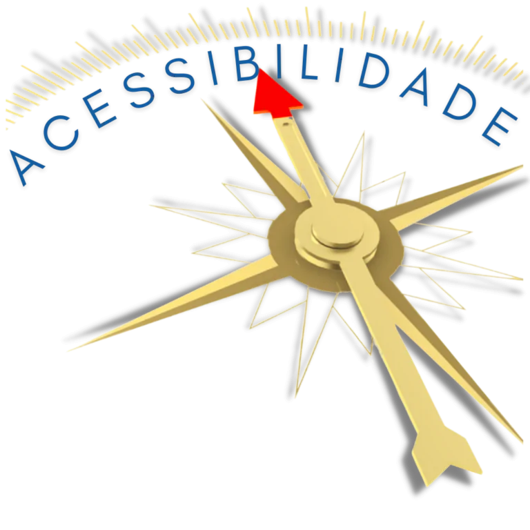 Bússola com ponteiro apontando para a palavra Acessibilidade